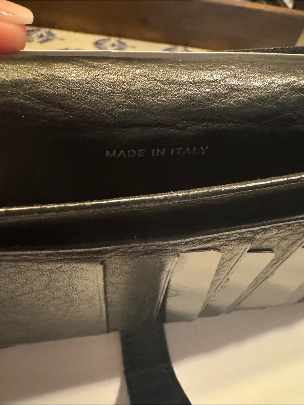 CHANEL Black Leather Long Wallet with CC Button Strap - Picture 8 of 11